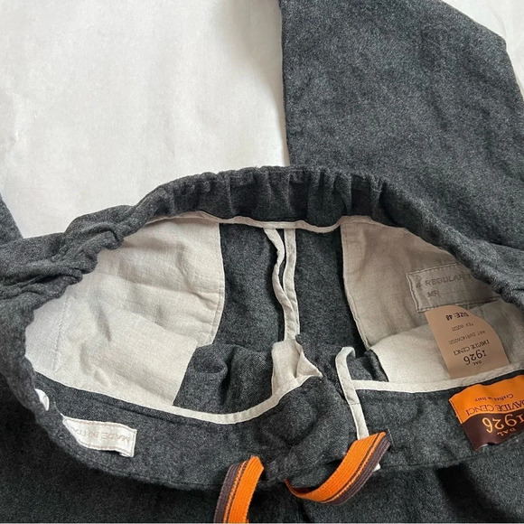 See Desc! Made in Italy DAVIDE CENCI Pants Wool Gray Strait Legs Trousers US 10? - Picture 6 of 9